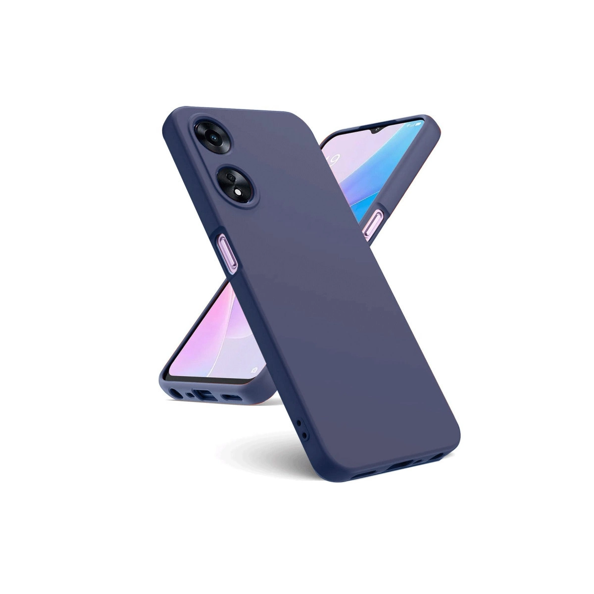 Oppo A38 Kılıf First Silikon - Lacivert