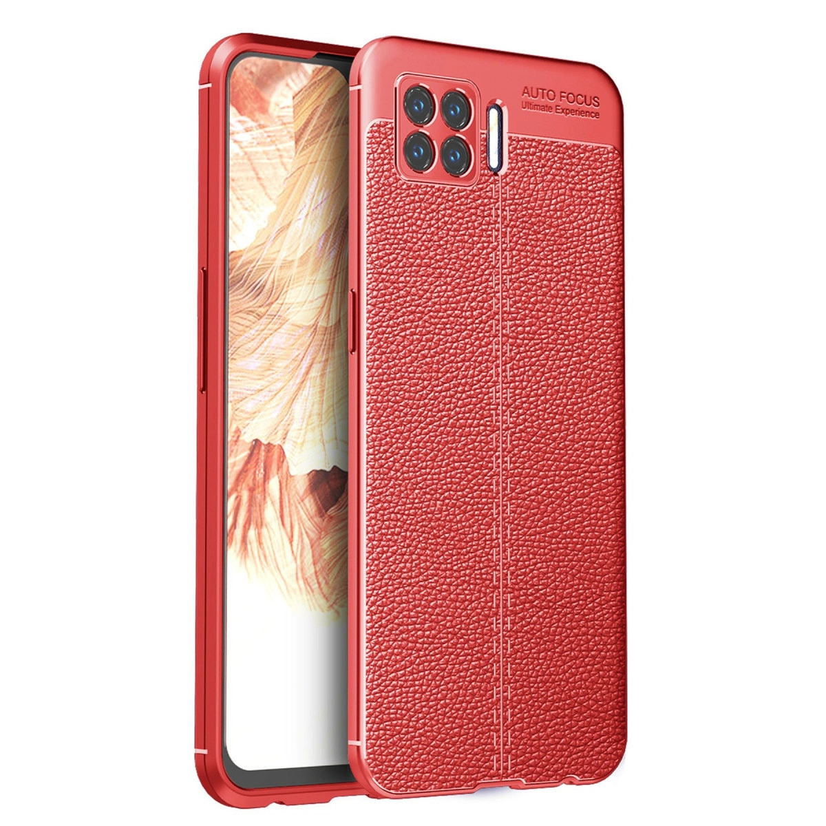 Oppo A73 Kılıf Auto Focus Kapak - Kırmızı