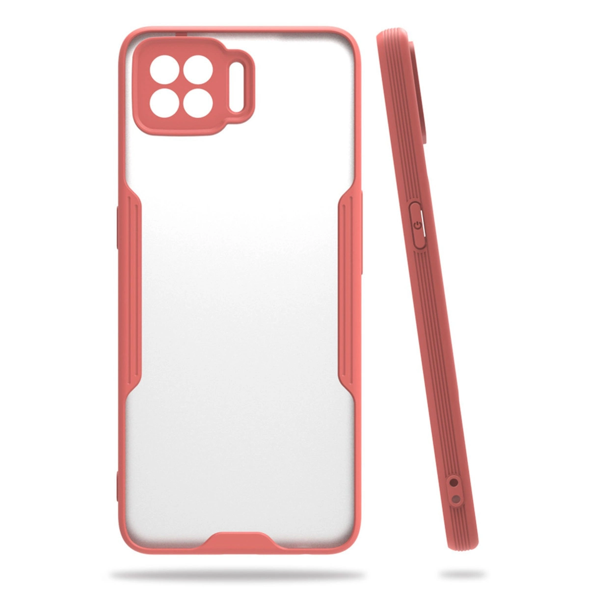 Oppo A73 Kılıf Platin Silikon - Pembe