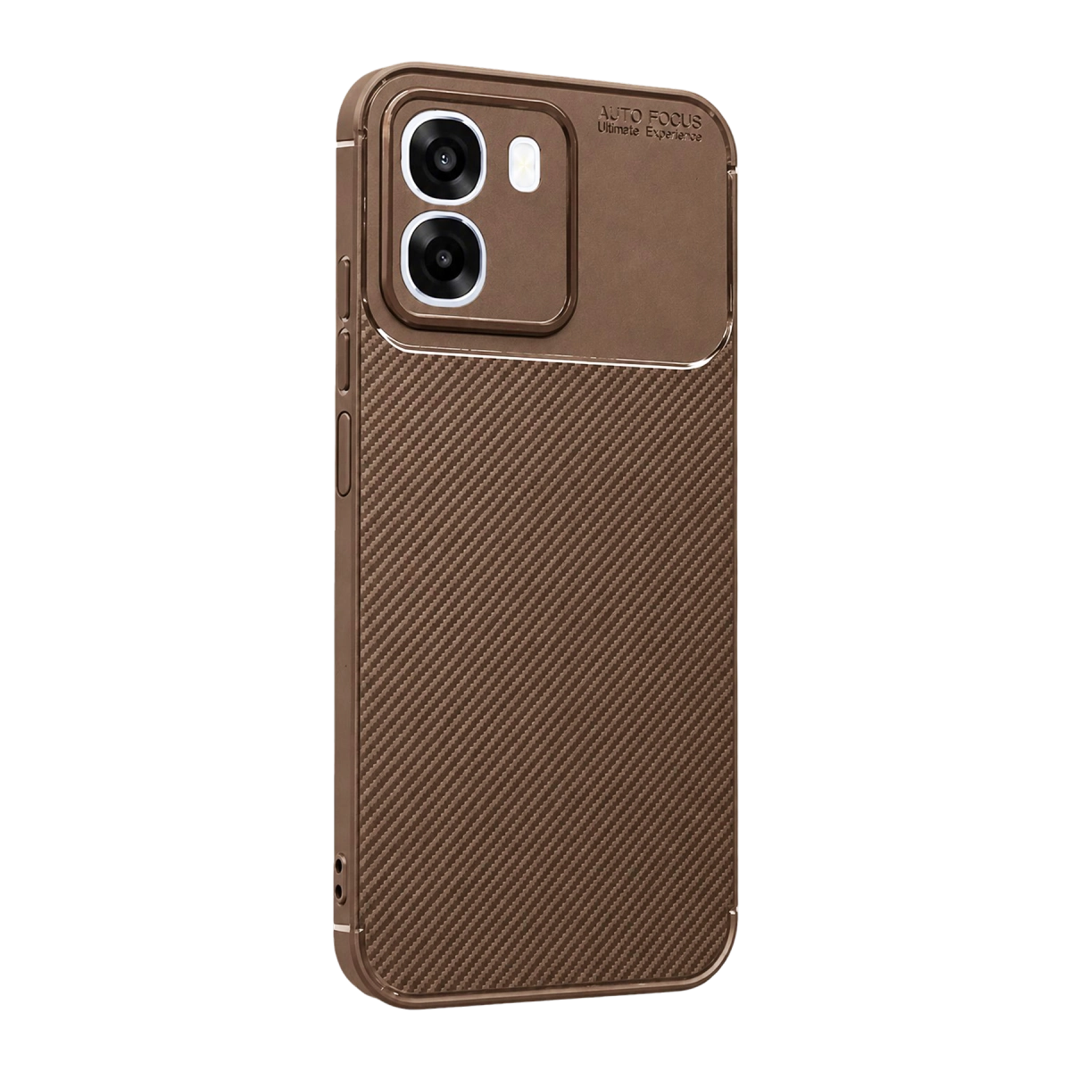 Oppo Oppo A6t 5g Auto Focus Karbon Kapak - Kahverengi