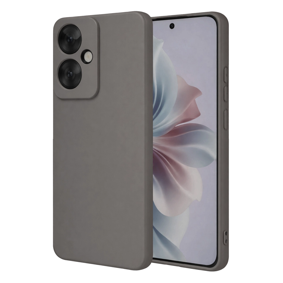 Oppo Reno 11f Kılıf First Silikon - Gri