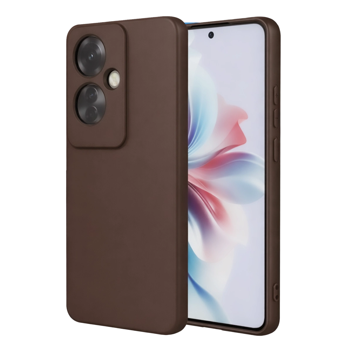 Oppo Reno 11f Kılıf First Silikon - Kahverengi
