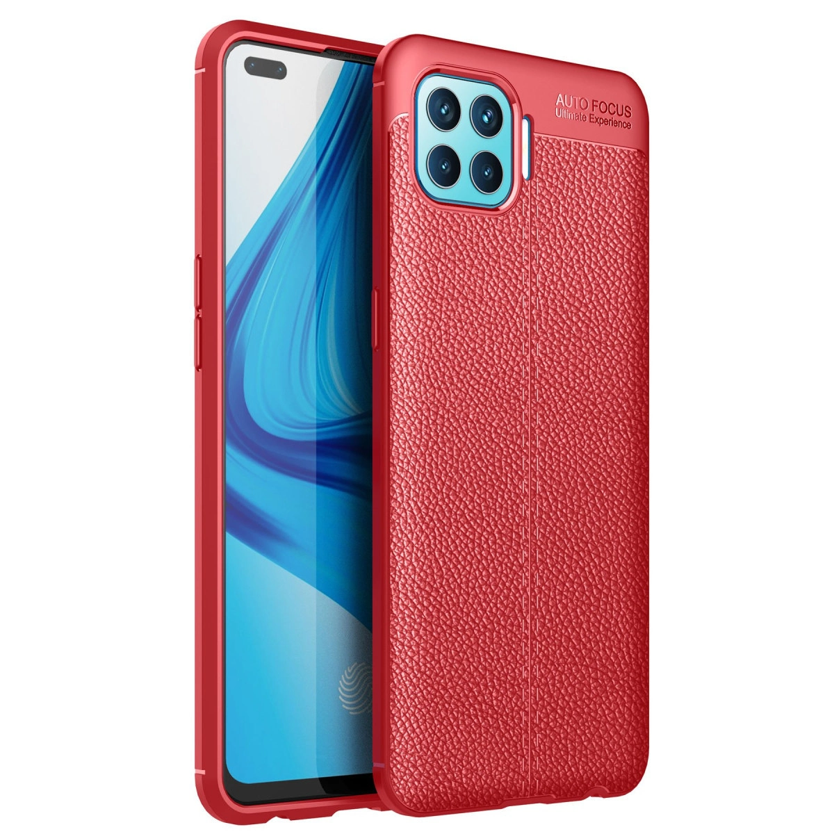 Oppo Reno 4 Lite Kılıf Auto Focus Kapak - Kırmızı