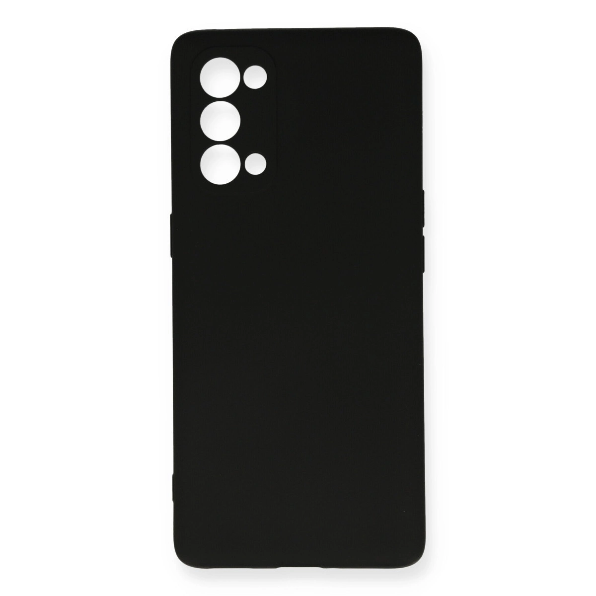 Oppo Reno 5 Kılıf Nano İçi Kadife Silikon - Siyah