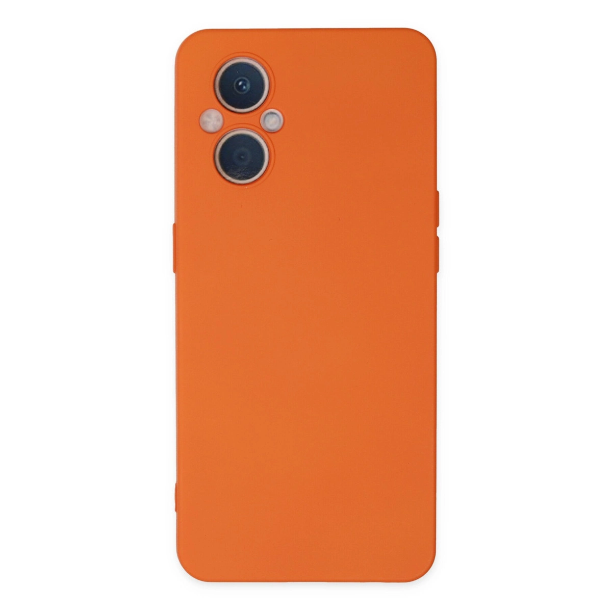 Oppo Reno 7 Lite Kılıf Nano İçi Kadife Silikon - Turuncu