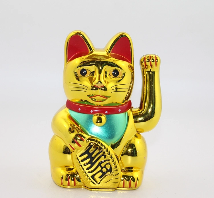 Pilli Sallanan Şans Kedisi - Maneki Neko