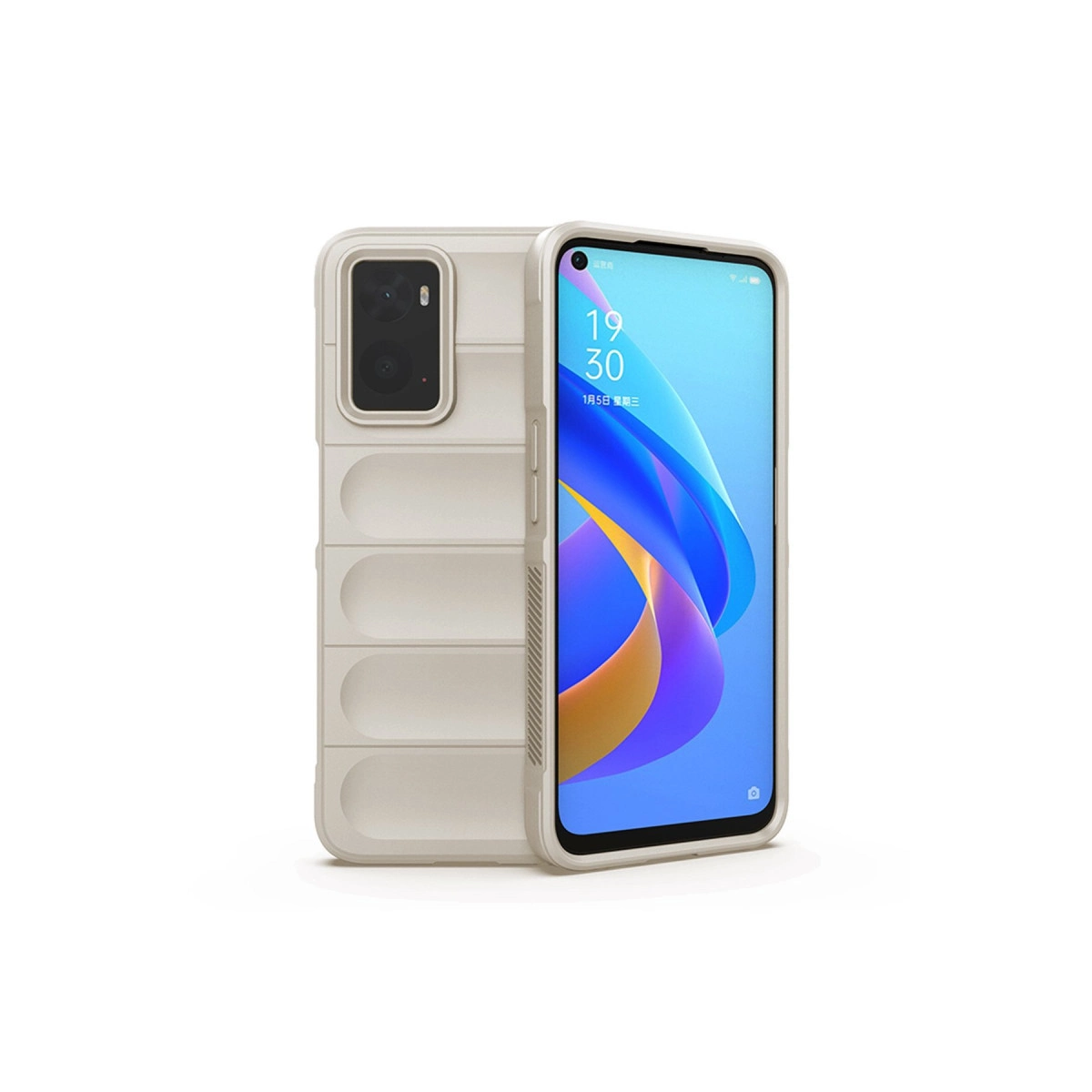 Realme 9i 4g Kılıf Optimum Silikon - Krem