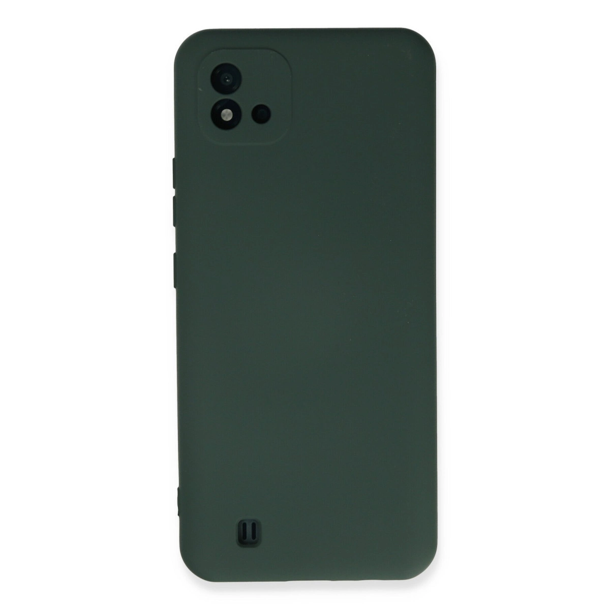 Realme C11 2021 Kılıf Nano İçi Kadife Silikon - Koyu Yeşil