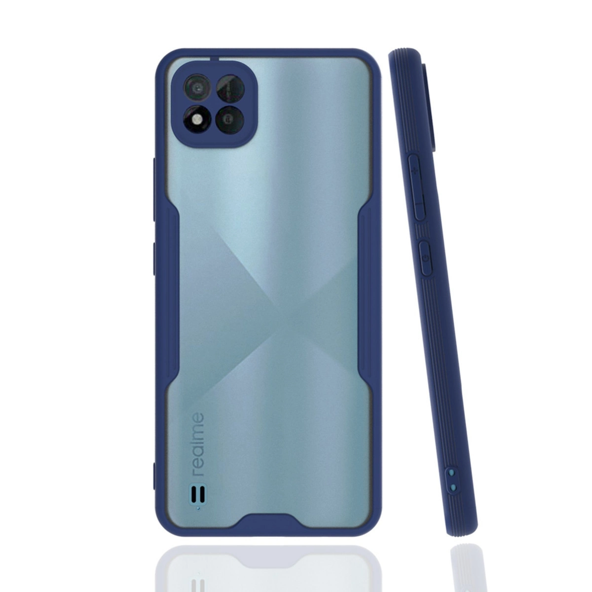 Realme C11 2021 Kılıf Platin Silikon - Lacivert