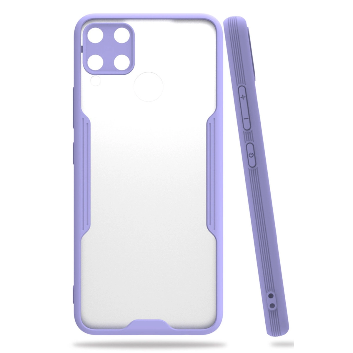 Realme C15 Kılıf Platin Silikon - Lila