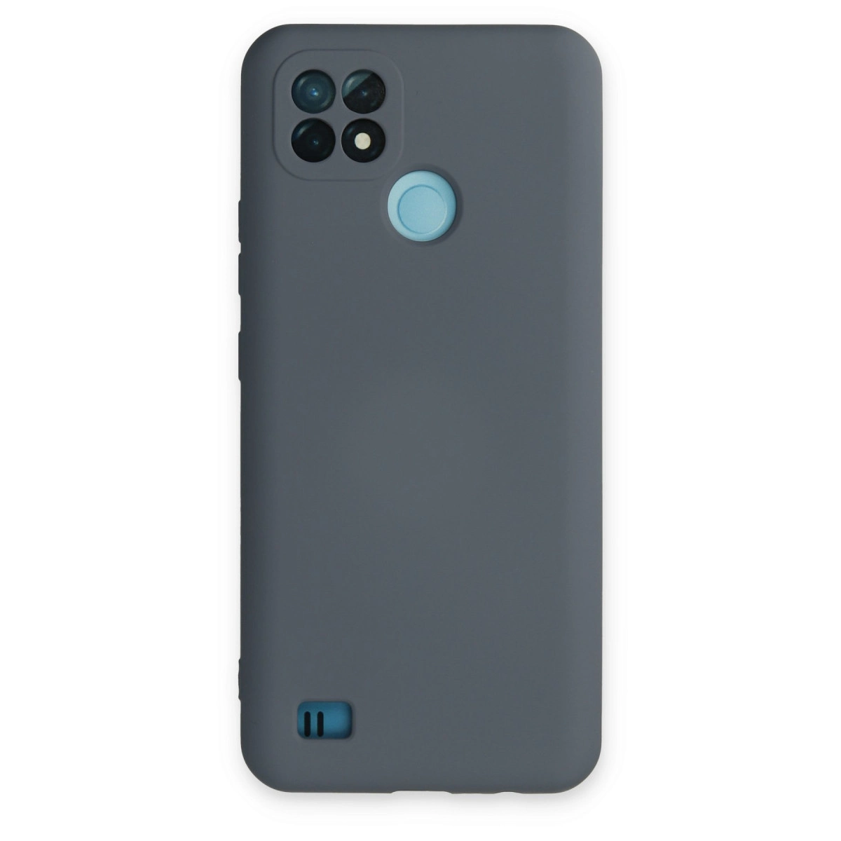 Realme C21 Kılıf Nano İçi Kadife Silikon - Gri