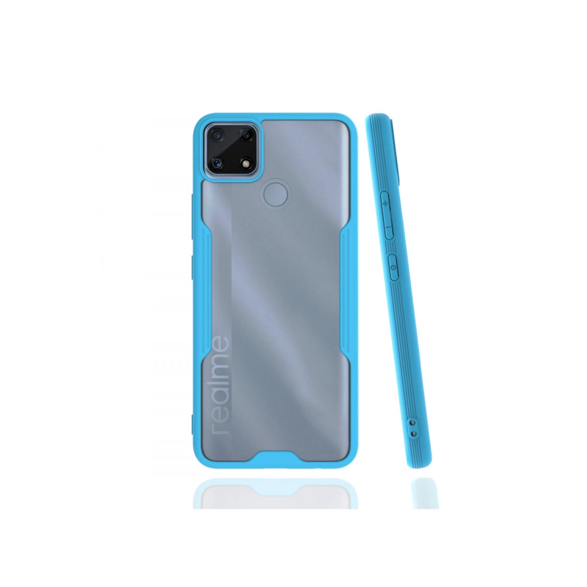 Realme C25 Kılıf Platin Silikon - Mavi