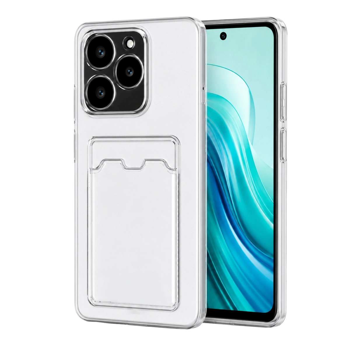 Realme C61 Kılıf Kart Şeffaf Silikon - Şeffaf