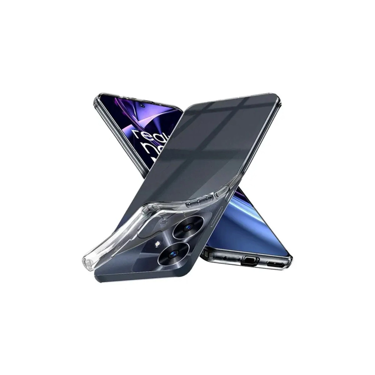 Realme Note 60 Kılıf Lüx Şeffaf Silikon