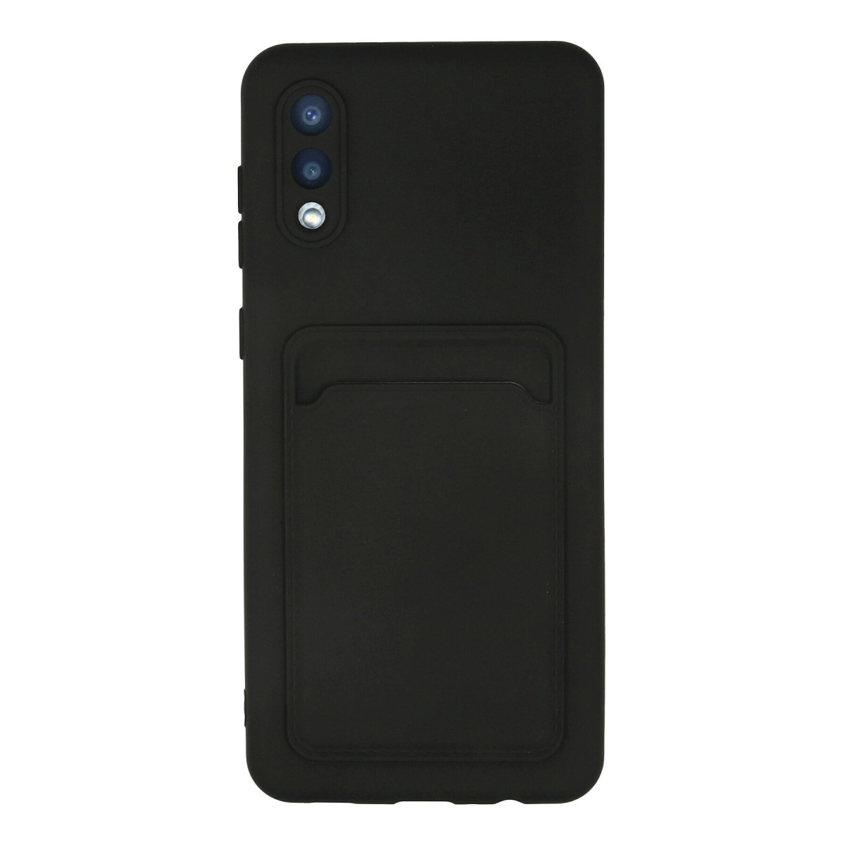 Samsung Galaxy A02 Kılıf Kelvin Kartvizitli Silikon - Siyah