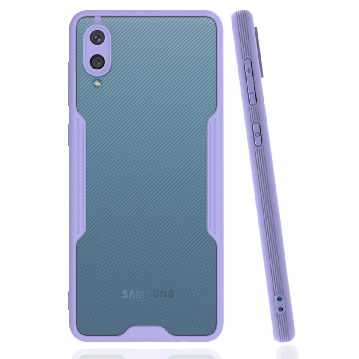 Samsung Galaxy A02 Kılıf Platin Silikon - Lila