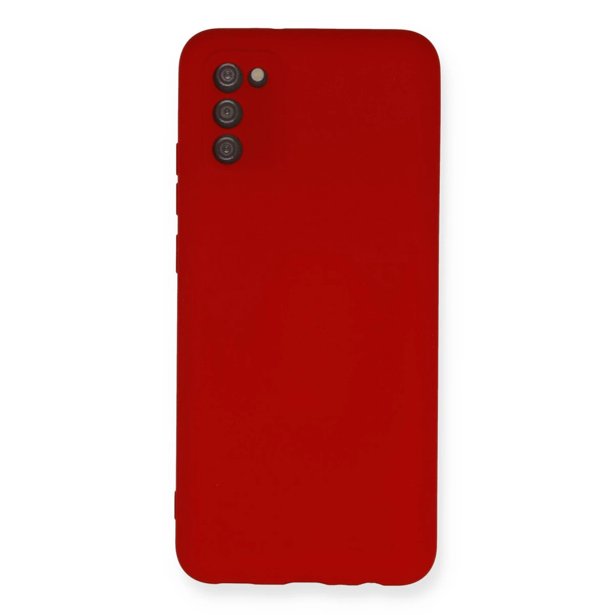 Samsung Galaxy A03s Kılıf Nano İçi Kadife Silikon - Kırmızı