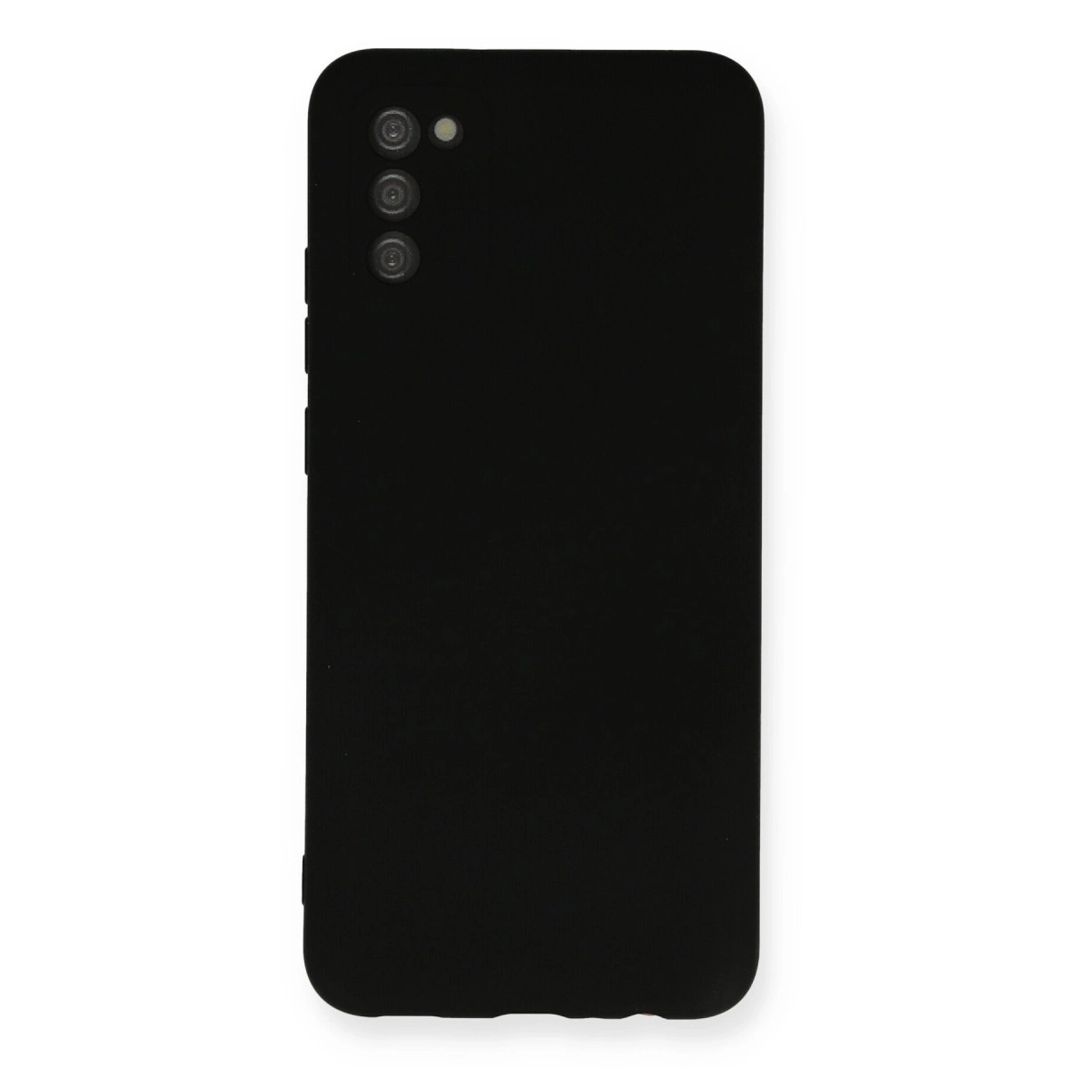 Samsung Galaxy A03s Kılıf Nano İçi Kadife Silikon - Siyah