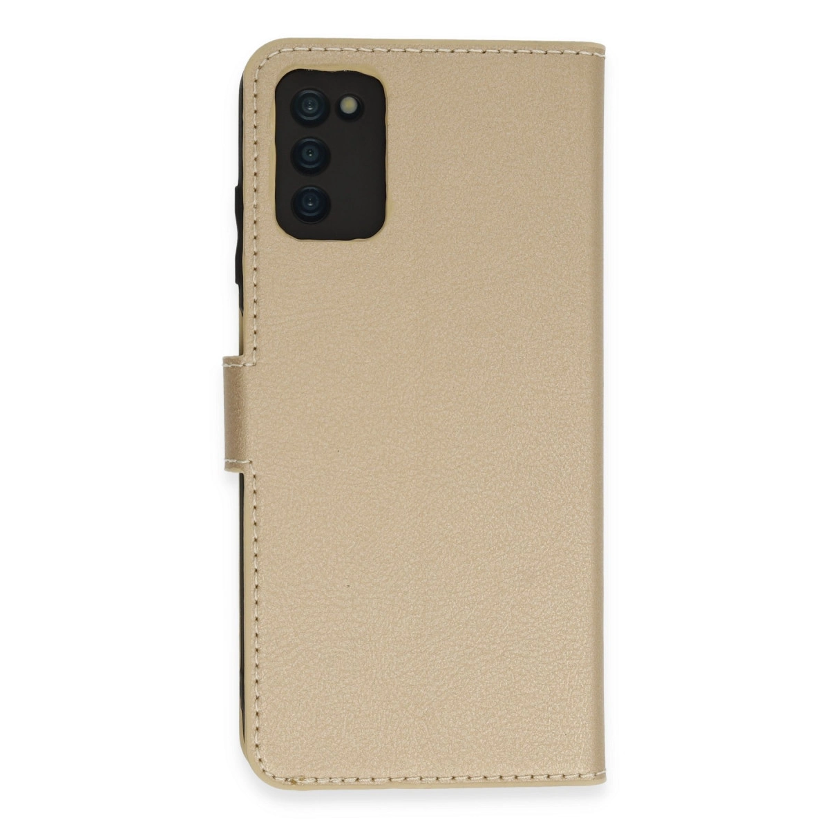 Samsung Galaxy A03s Kılıf Trend S Plus Kapaklı Kılıf - Gold