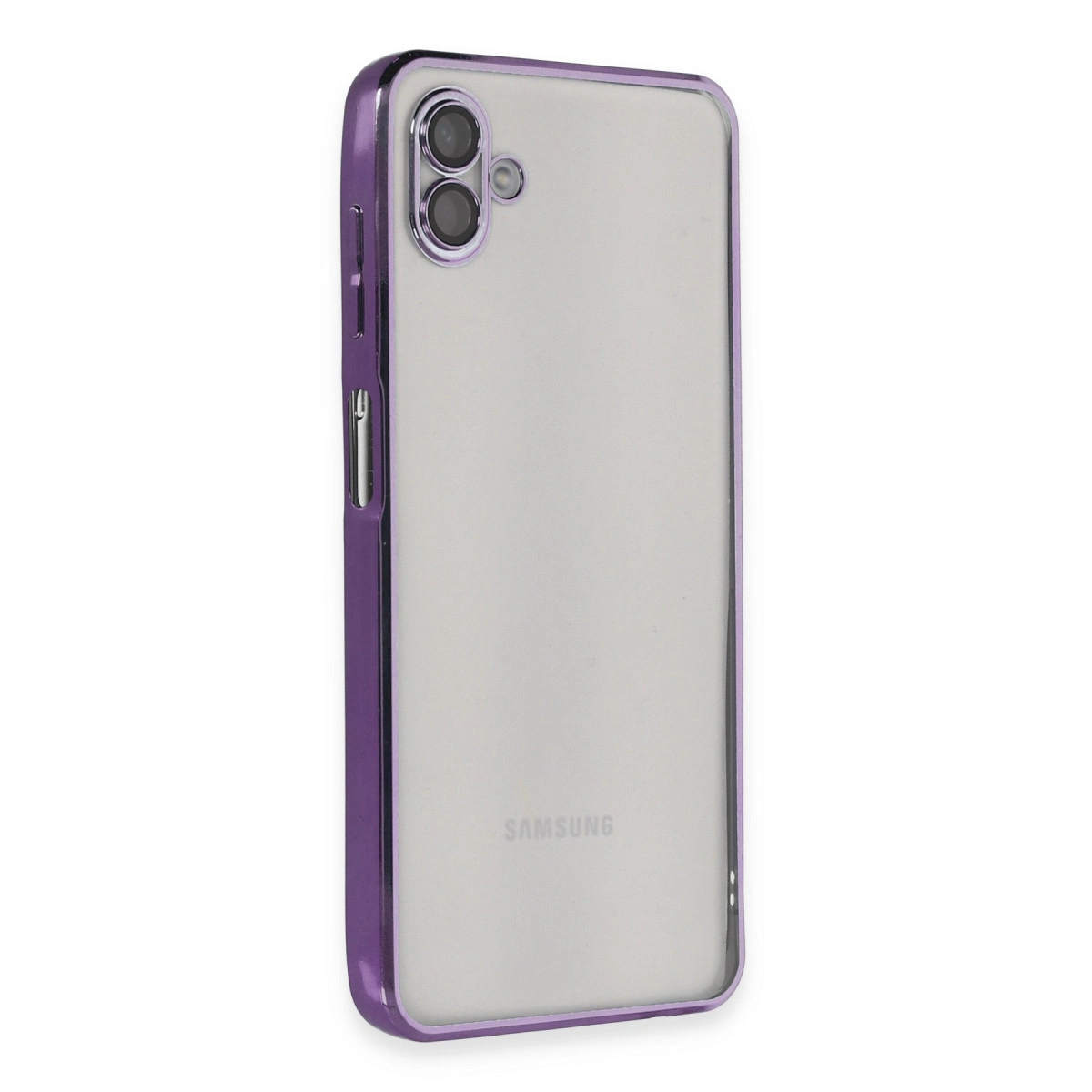 Samsung Galaxy A04 Kılıf Razer Lensli Silikon - Mor