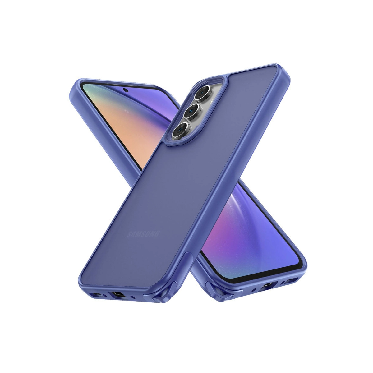 Samsung Galaxy A05s Kılıf Elegant Kapak - Açık Mavi