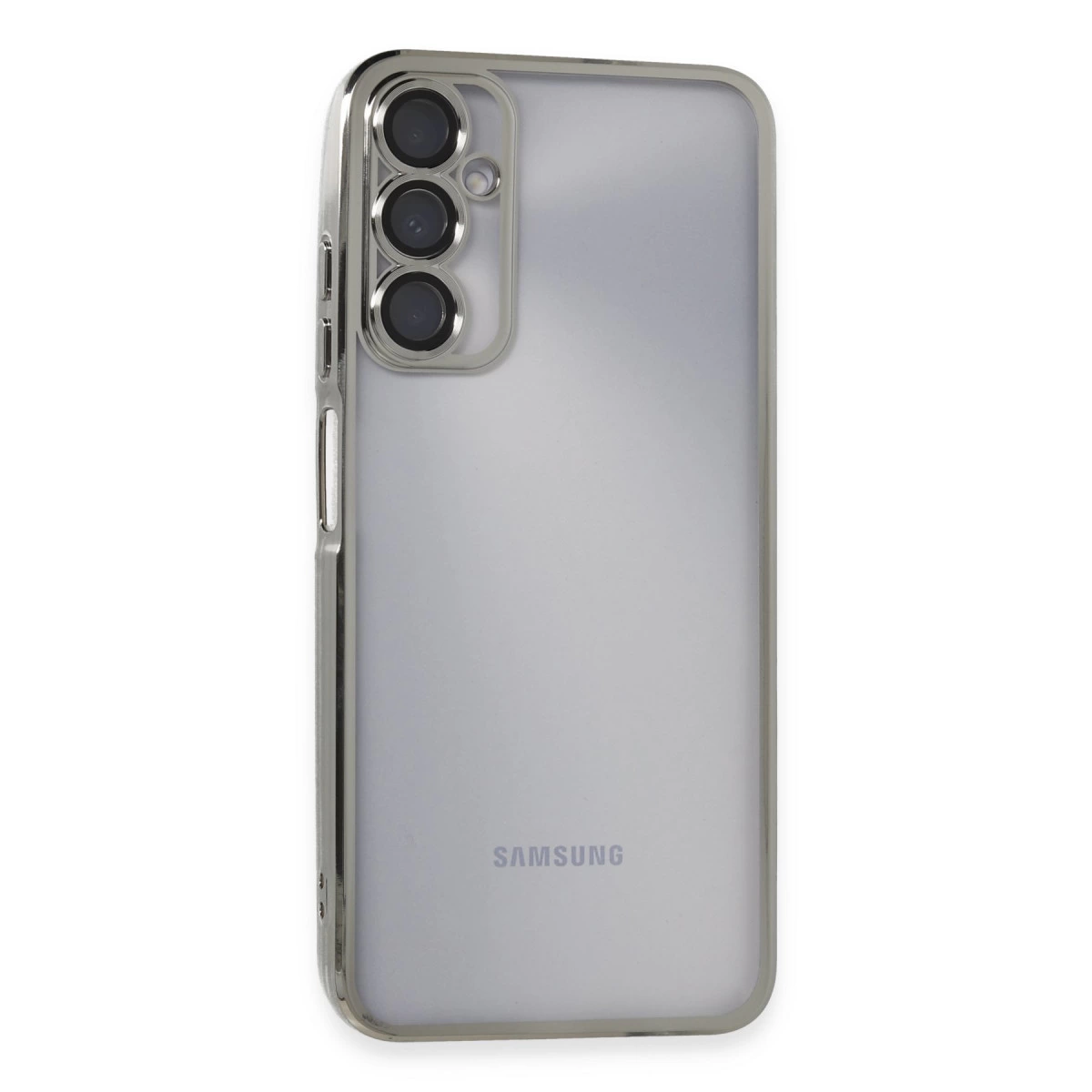 Samsung Galaxy A05s Kılıf Razer Lensli Silikon - Gümüş