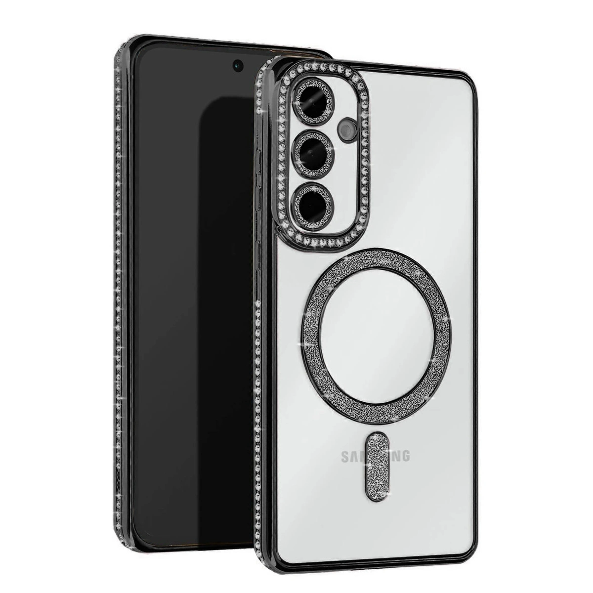 Samsung Galaxy A15 4g Joke Simli Magneticsafe Kılıf - Siyah