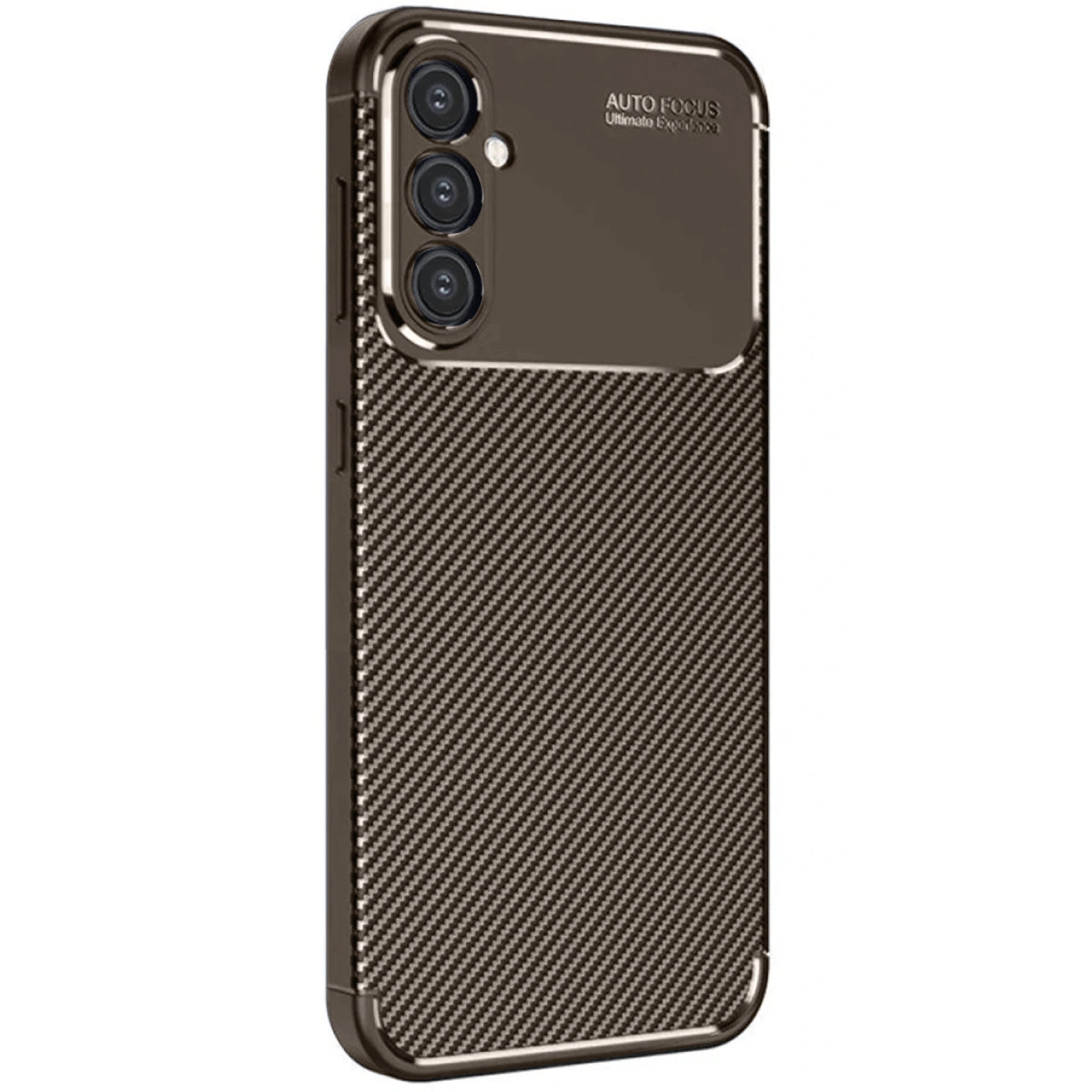 Samsung Galaxy A16 5g Kılıf Auto Focus Karbon Kapak - Kahverengi