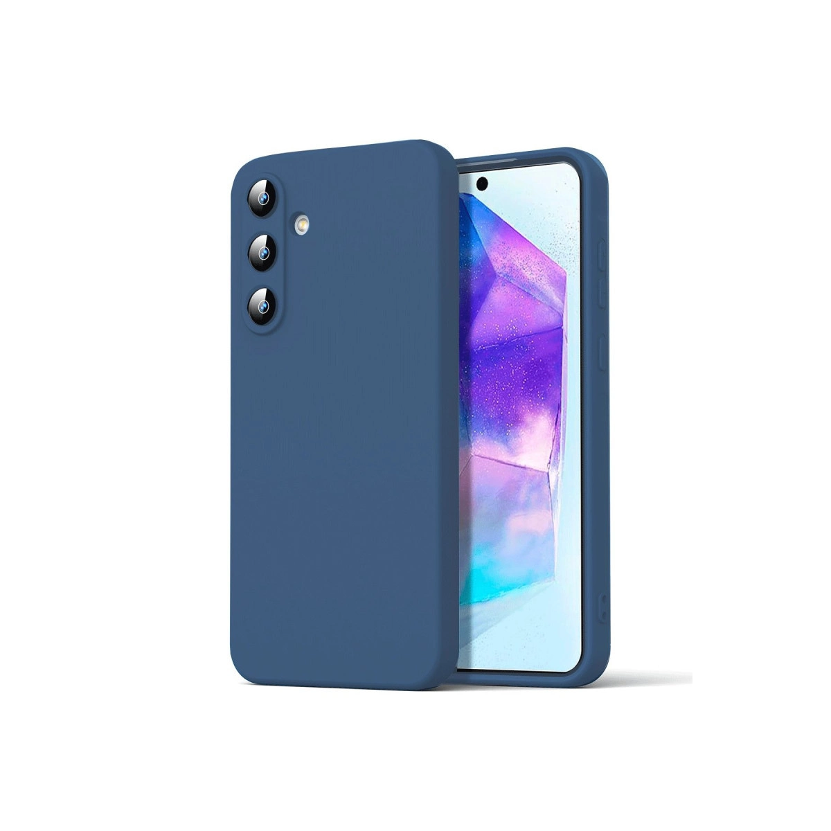 Samsung Galaxy A16 5g Kılıf Nano İçi Kadife Silikon - Lacivert