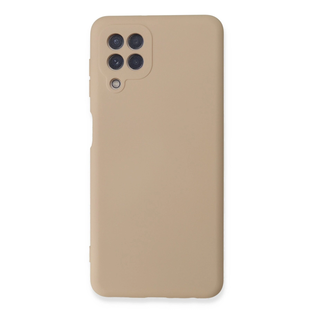 Samsung Galaxy A22 Kılıf Nano İçi Kadife Silikon - Pudra