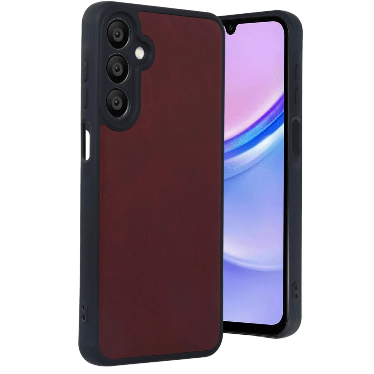 Samsung Galaxy A55 5g Kılıf Aras Deri Kapak - Bordo