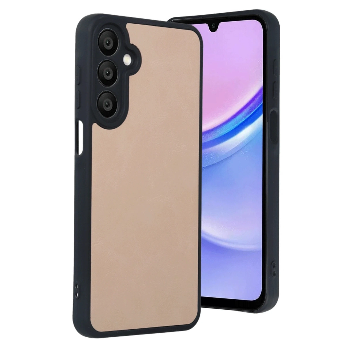 Samsung Galaxy A55 5g Kılıf Aras Deri Kapak - Pudra