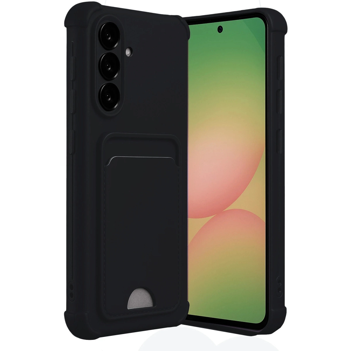 Samsung Galaxy A56 Kılıf Kelvin Kartvizitli Silikon - Siyah
