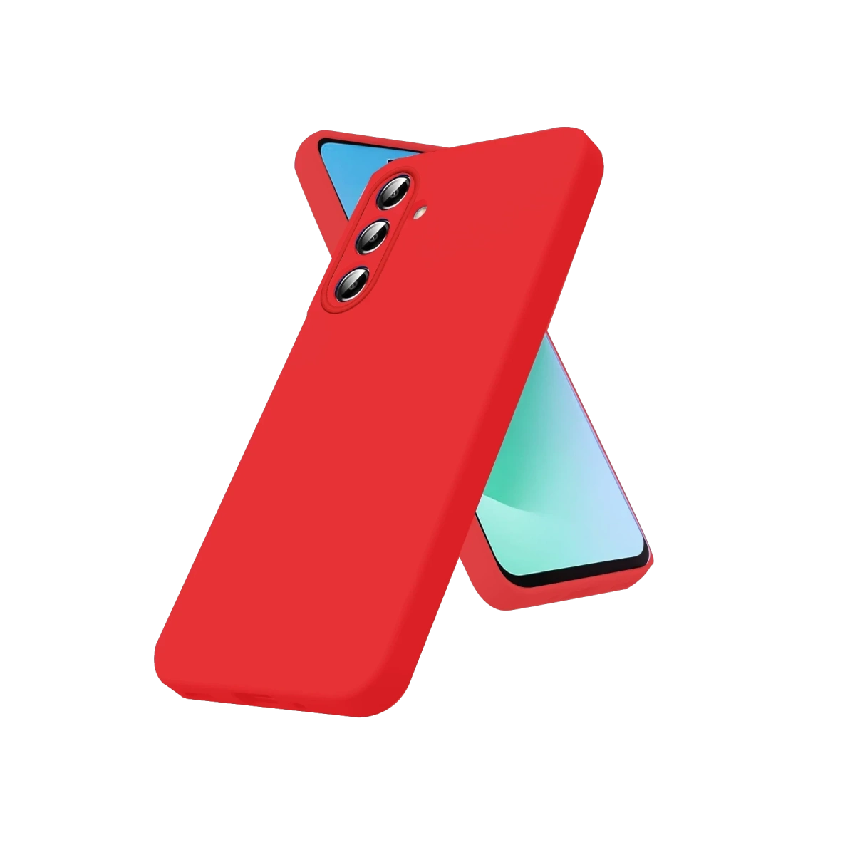 Samsung Galaxy A57 5g Nano İçi Kadife Silikon - Kırmızı