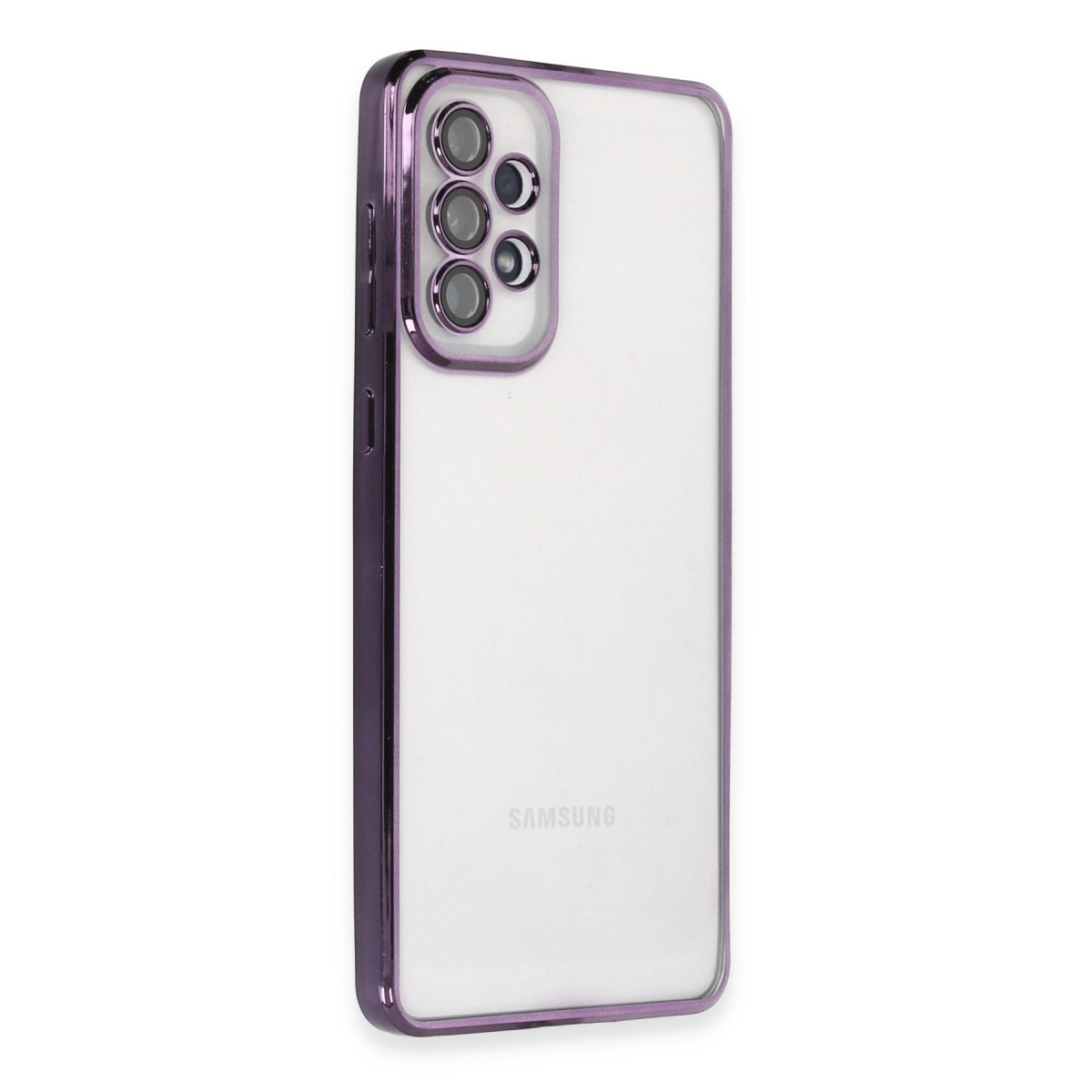 Samsung Galaxy A73 5g Kılıf Razer Lensli Silikon - Mor