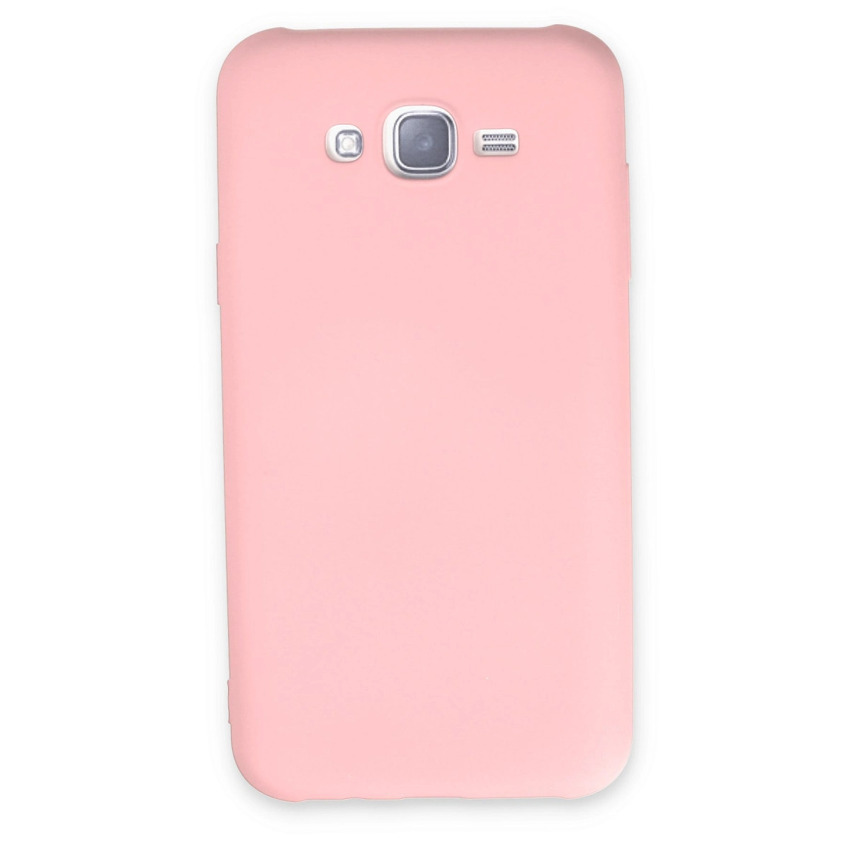 Samsung Galaxy J7 Kılıf Nano İçi Kadife Silikon - Pudra