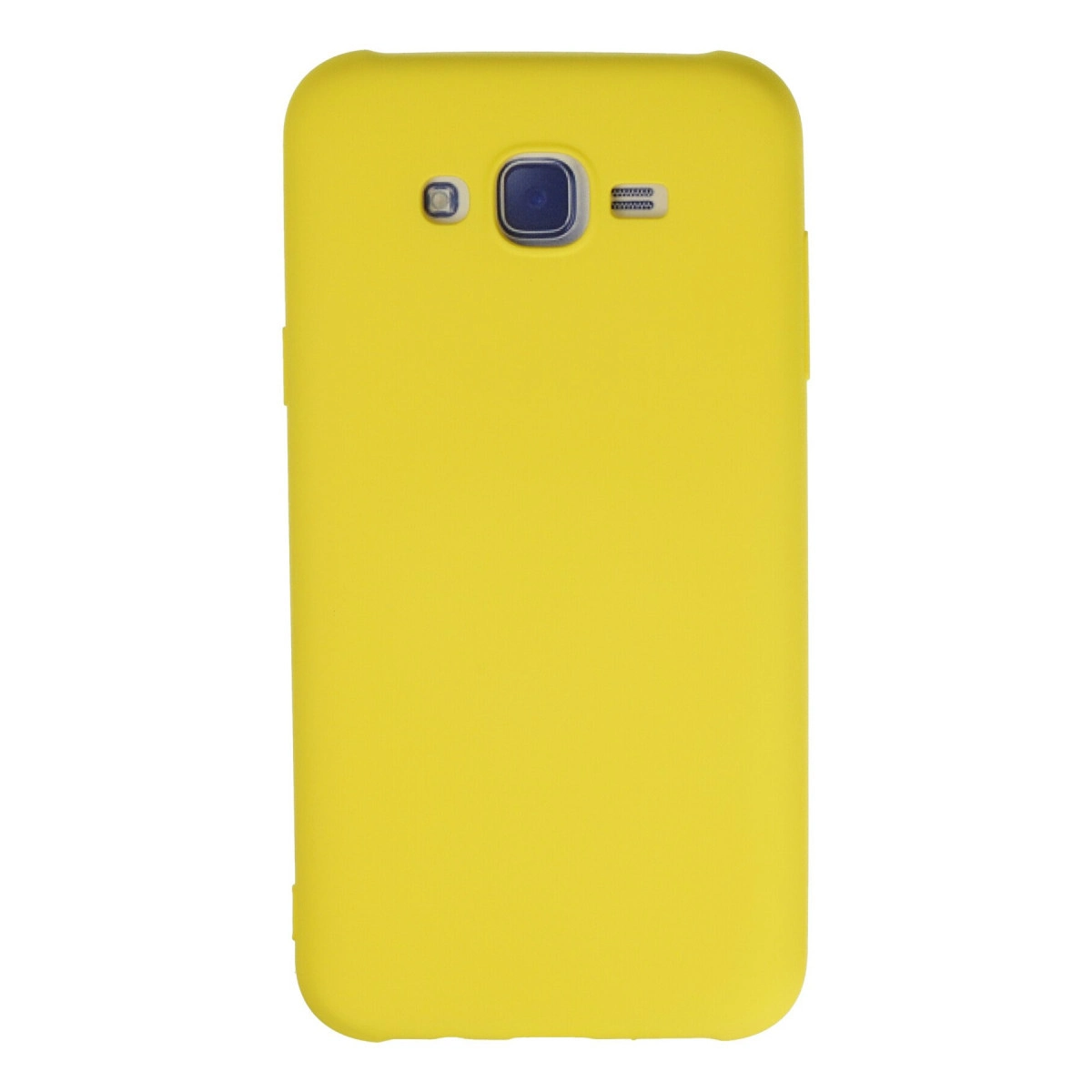 Samsung Galaxy J7 Kılıf Nano İçi Kadife Silikon - Sarı