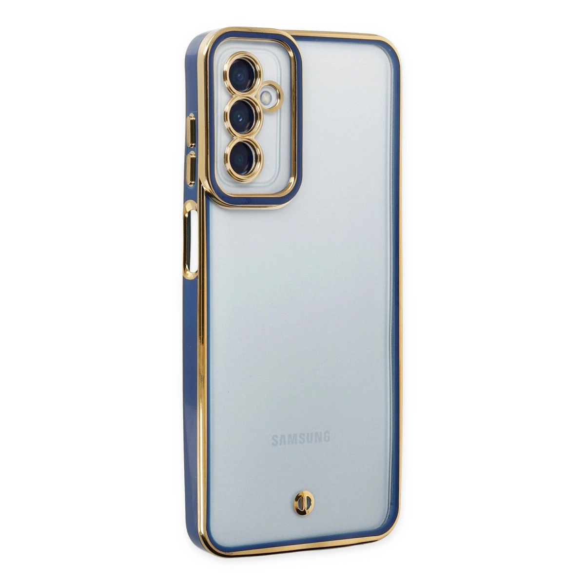 Samsung Galaxy M23 Kılıf Liva Lens Silikon - Mavi