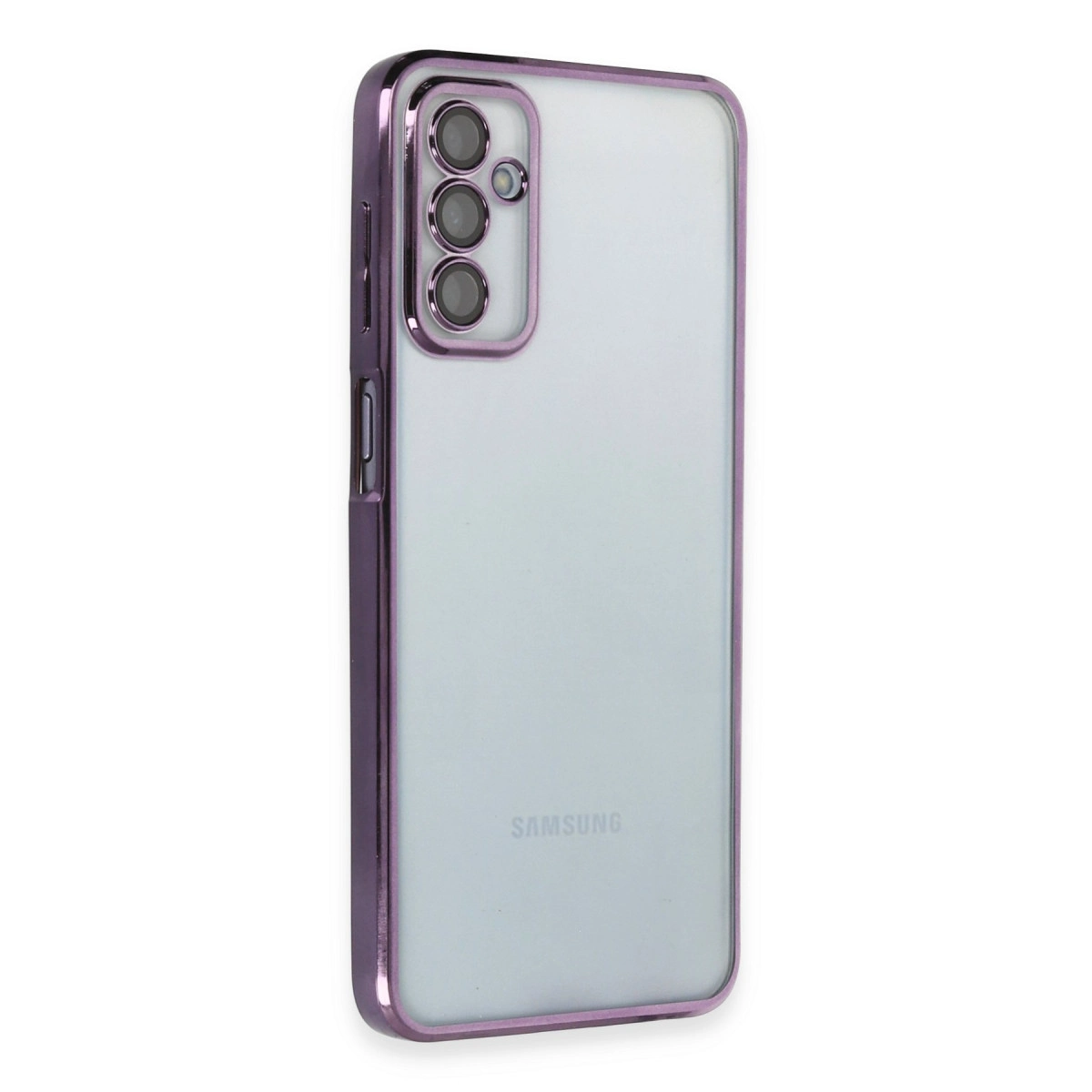 Samsung Galaxy M23 Kılıf Razer Lensli Silikon - Mor