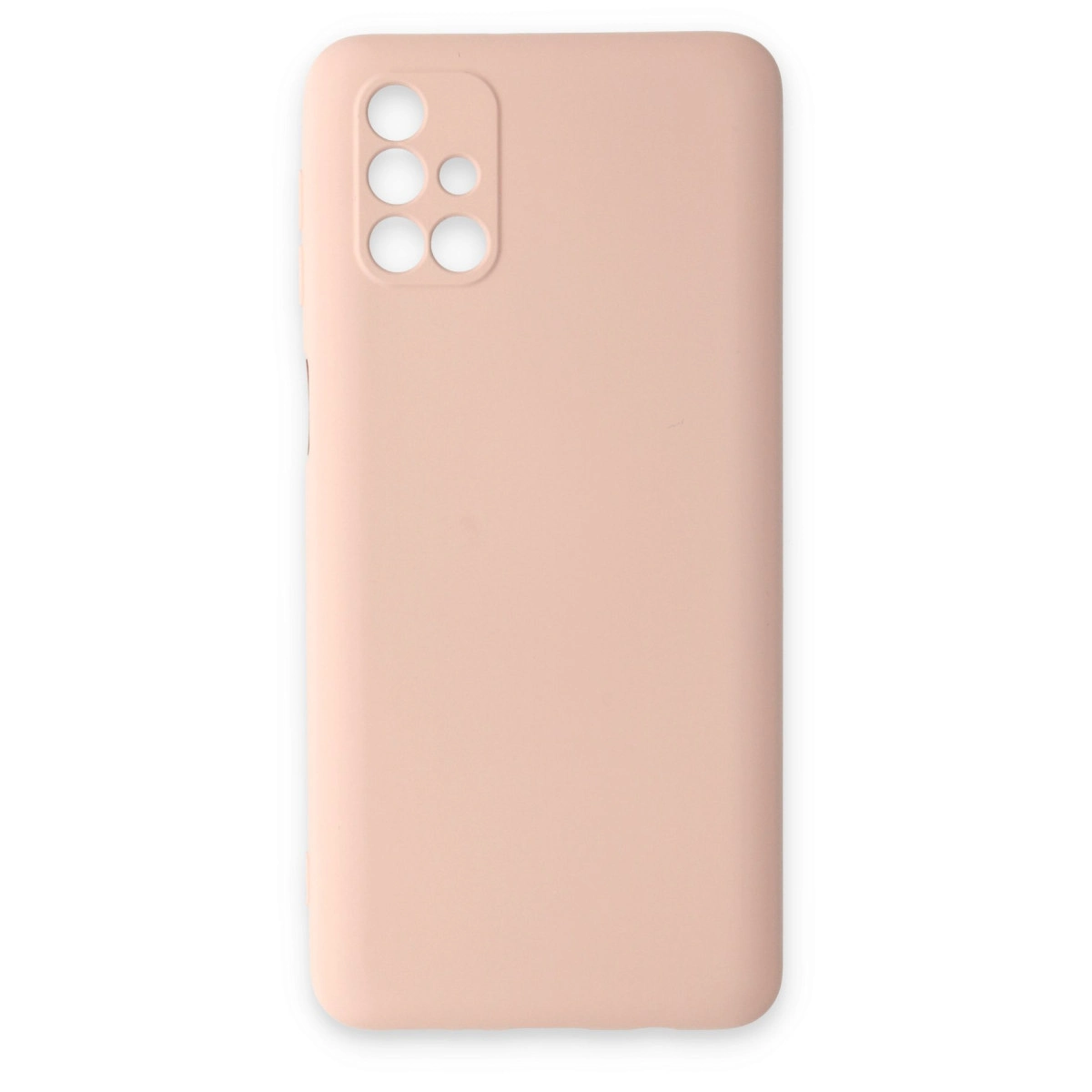 Samsung Galaxy M31s Kılıf Nano İçi Kadife Silikon - Pudra
