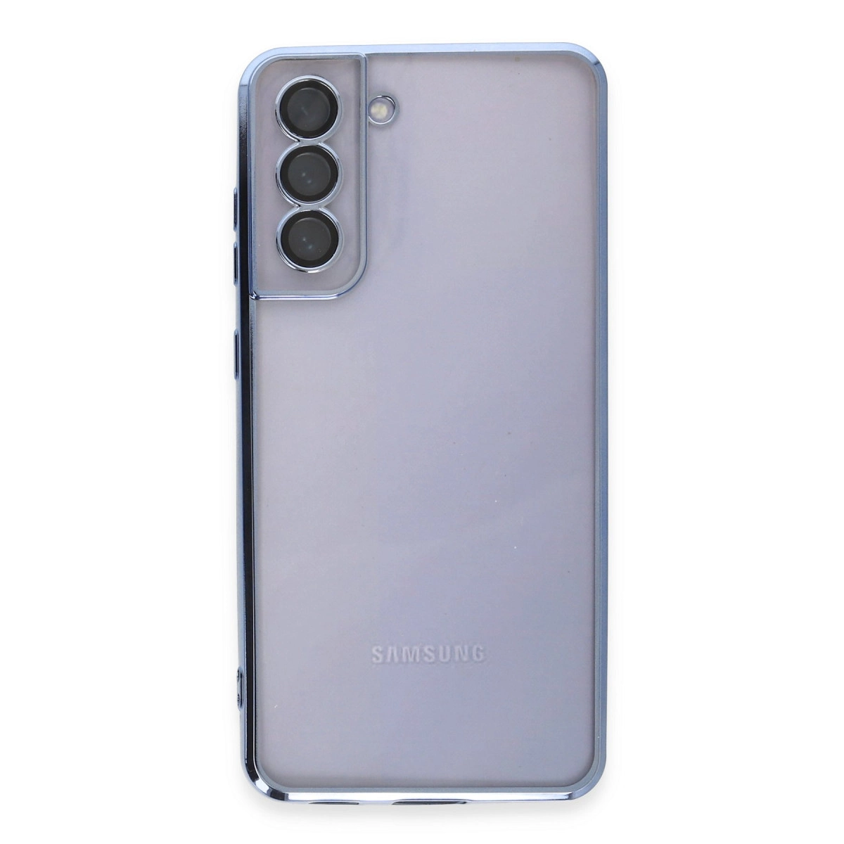 Samsung Galaxy S21 Fe Kılıf Razer Lensli Silikon - Açık Mavi