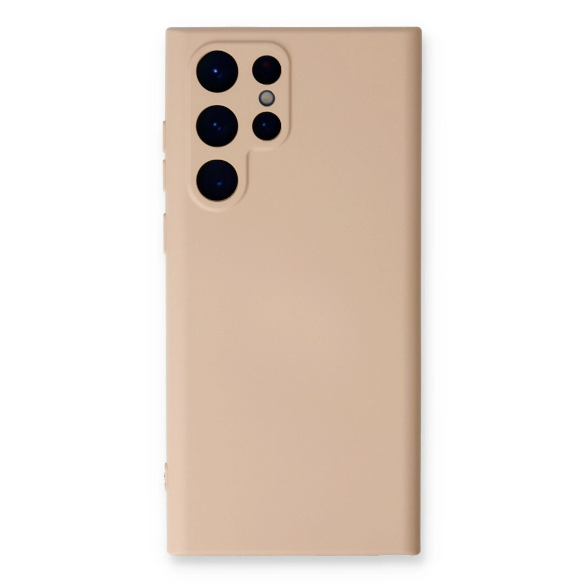 Samsung Galaxy S22 Ultra Kılıf Nano İçi Kadife Silikon - Pudra
