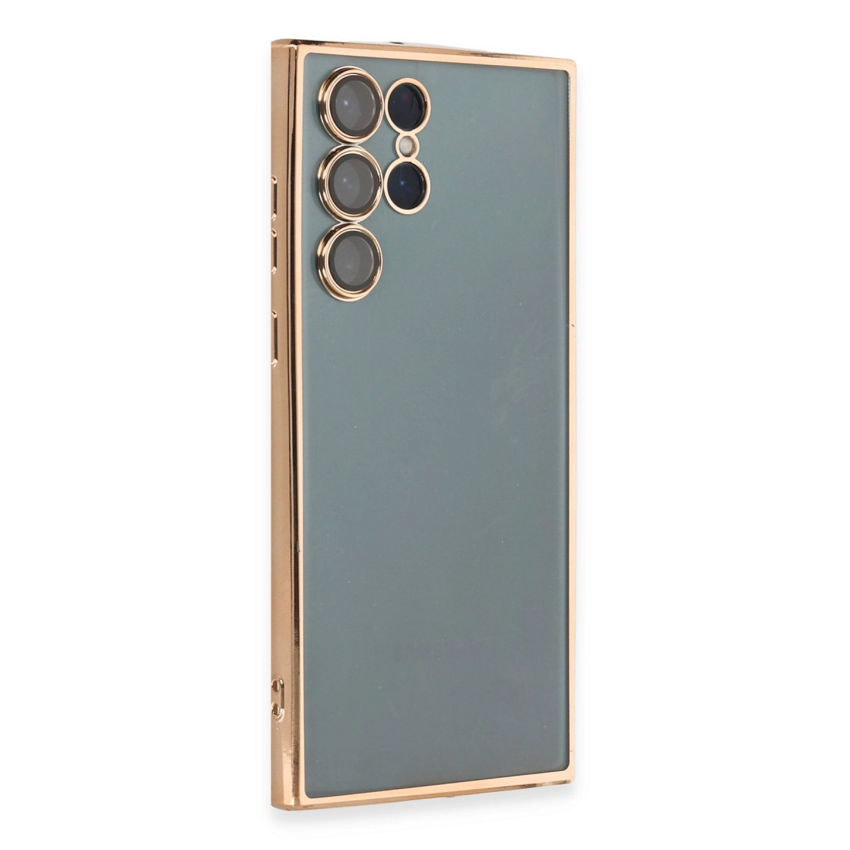 Samsung Galaxy S22 Ultra Kılıf Razer Lensli Silikon - Gold