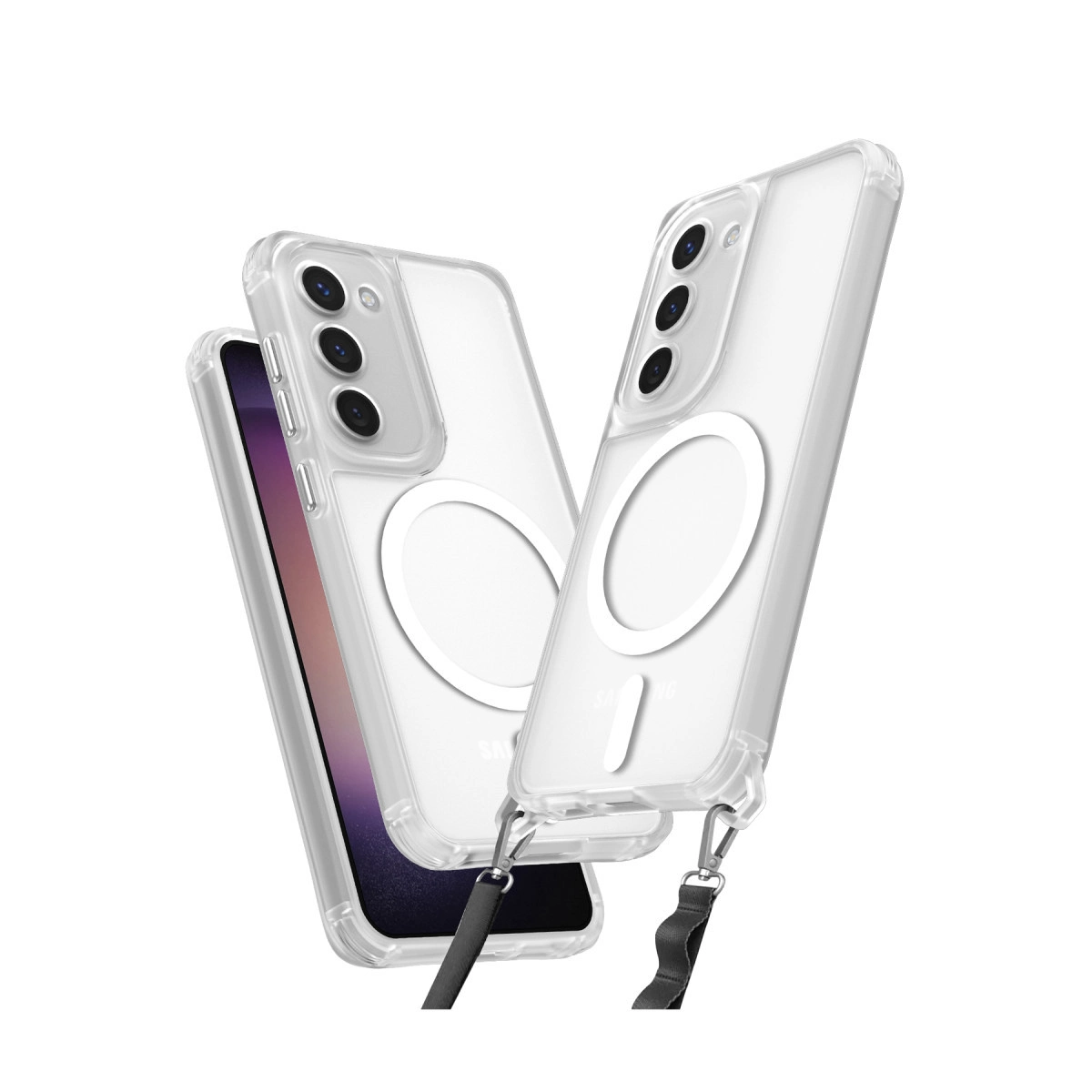 Samsung Galaxy S23 Kılıf Enka Magsafe Silikon Kılıf - Şeffaf