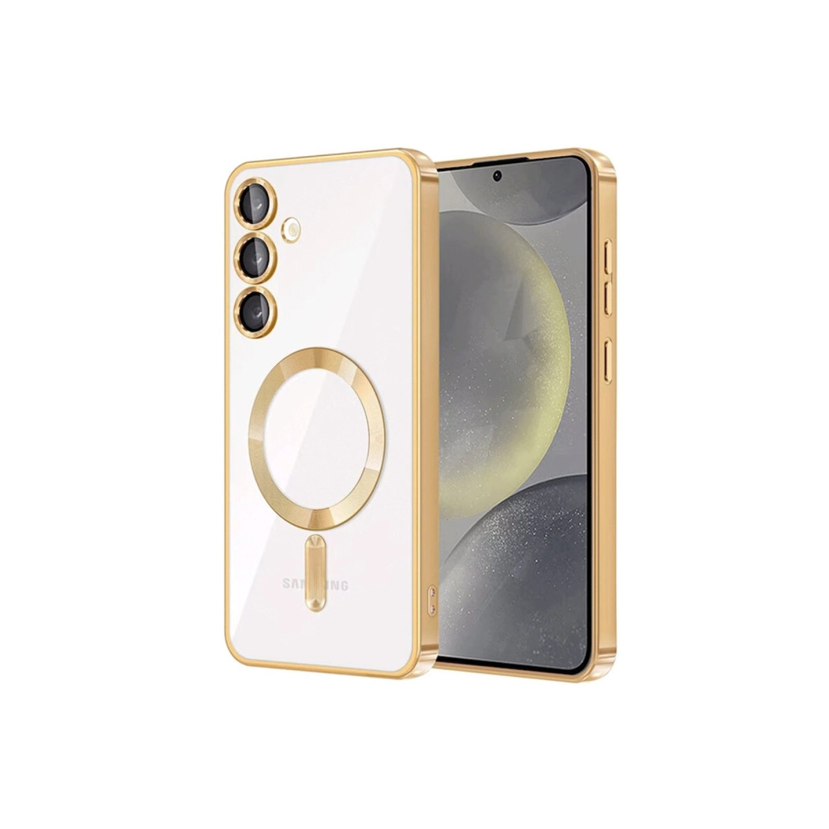 Samsung Galaxy S23 Plus Kılıf Kross Magneticsafe Kapak - Gold
