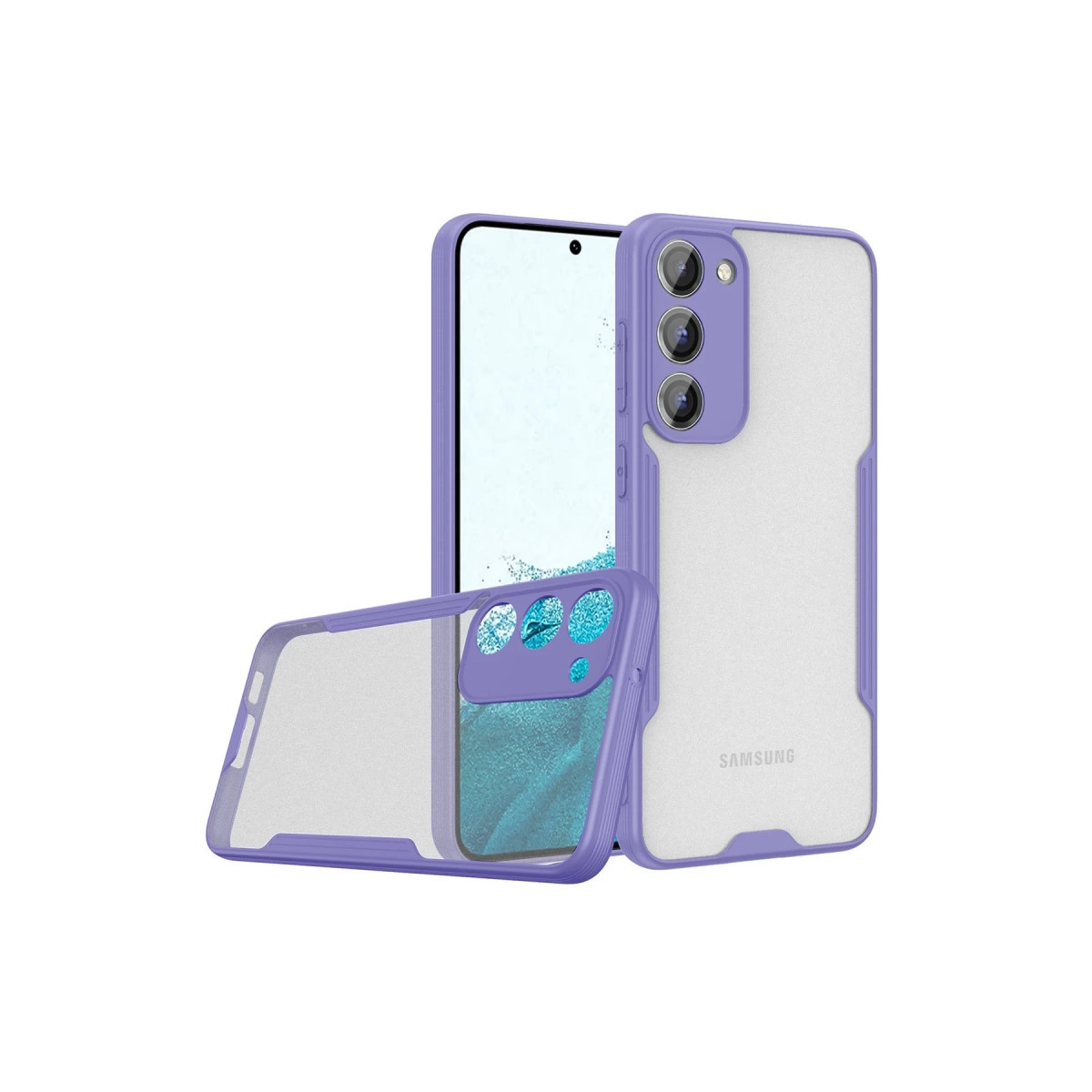 Samsung Galaxy S23 Plus Kılıf Platin Silikon - Lila