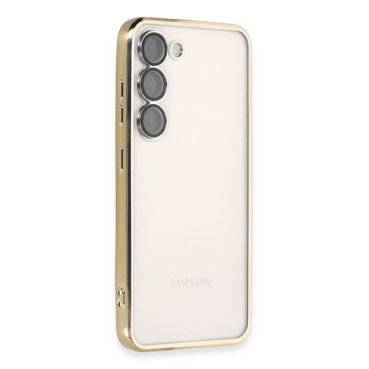 Samsung Galaxy S23 Plus Kılıf Razer Lensli Silikon - Gold