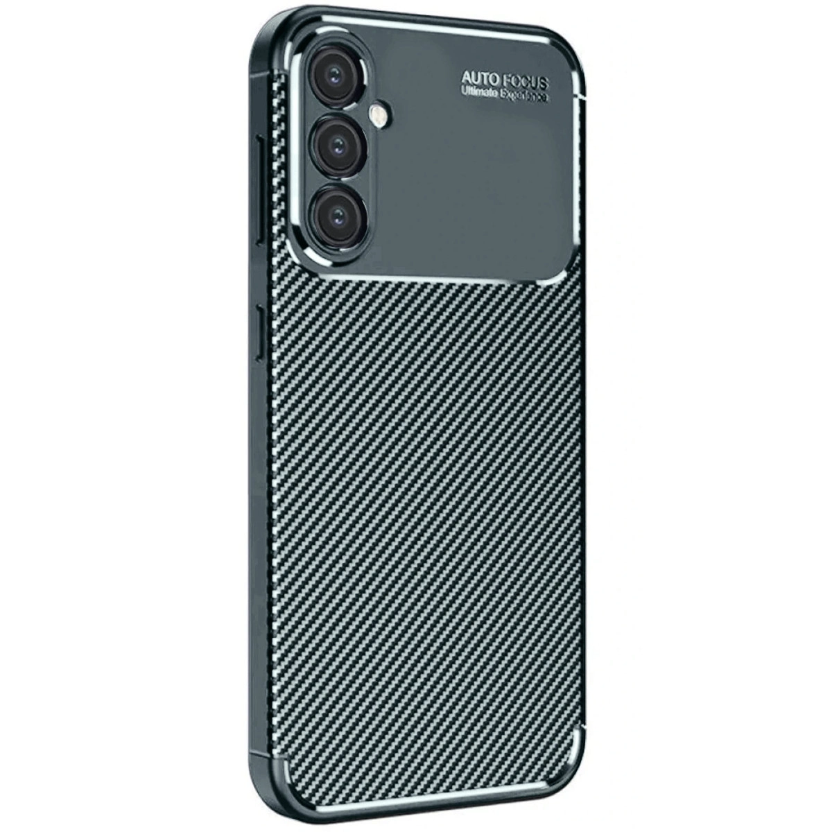 Samsung Galaxy S24 Fe Kılıf Auto Focus Karbon Kapak - Koyu Yeşil