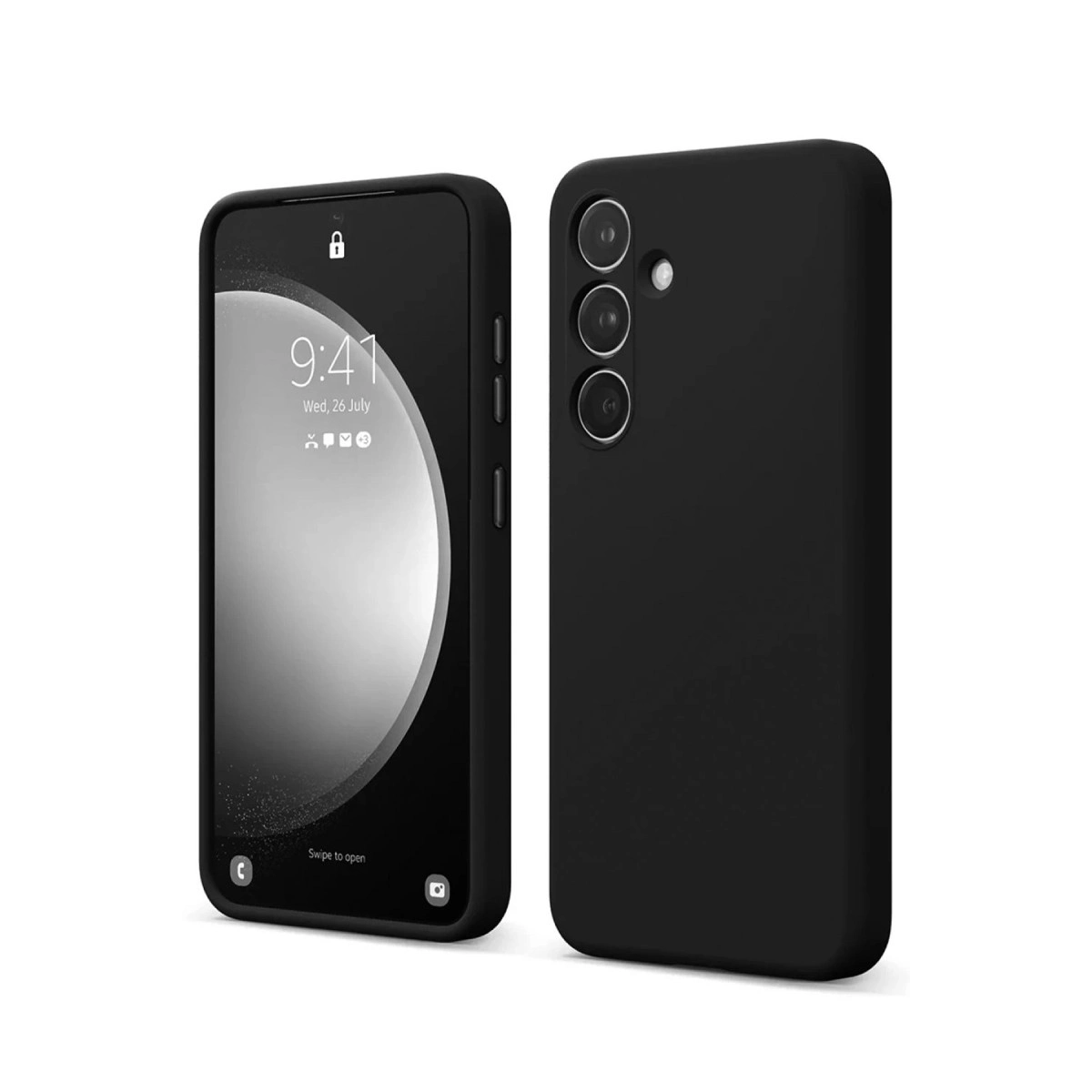 Samsung Galaxy S24 Fe Kılıf First Silikon - Siyah