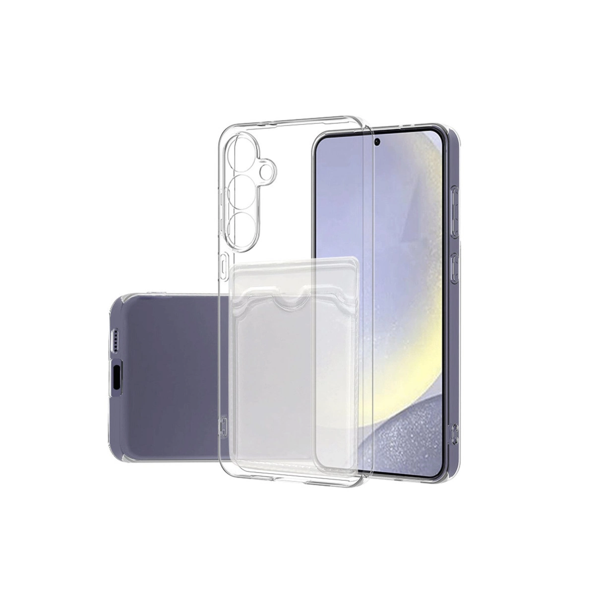 Samsung Galaxy S24 Fe Kılıf Kart Şeffaf Silikon - Şeffaf